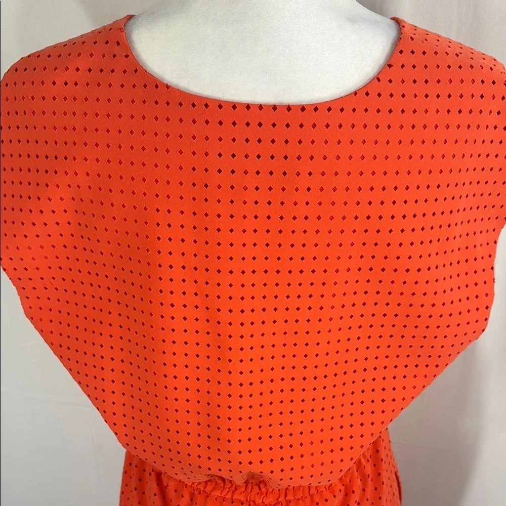 J. Crew Orange V-Neck Dress